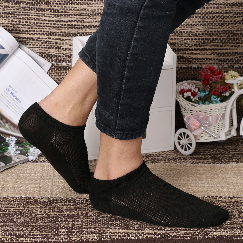 1 paar Herren Frauen Atmungsaktive Knöchel Socken Sport Socken Schwarz/Weiß/Grau Neue Niedrigen Gittergewebe Rohr Socken Knöchel kurze Socken