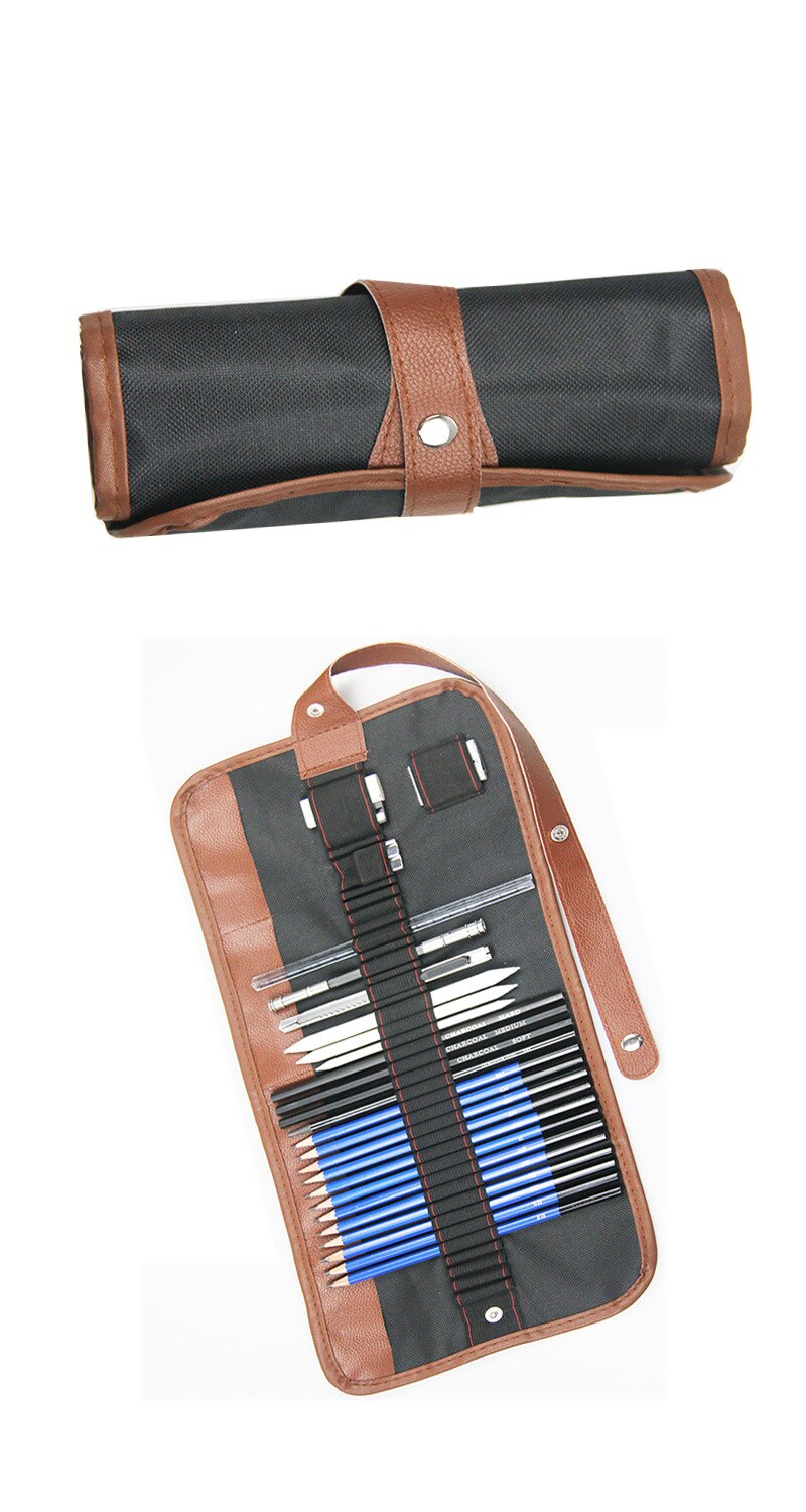 26 Pcs Sketch Drawing Pencil Set Beginners Drawing Supplies Tools Eraser Cutter Drawing Suit Art Kit Painter Students Art Supply