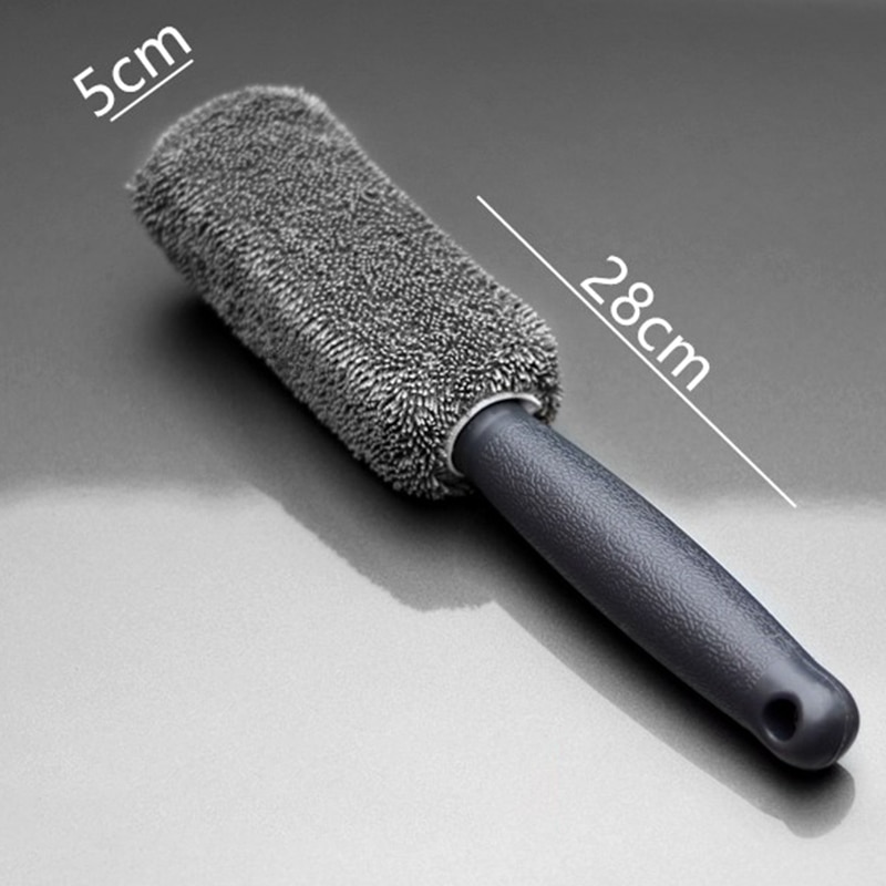 Car Detailing Wheel Wash Brush Microfiber Wheel Tire Rim Brush Car Cleaning Brush Sponge Tools Wet And Dry Auto Wash Accessories