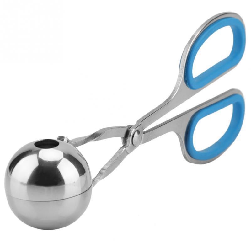 Utensilio práctico para hacer albóndigas de acero inoxidable, pinza para albóndigas rellenas DIY, bolas de carne o arroz, utensilios de cocina para cocinar