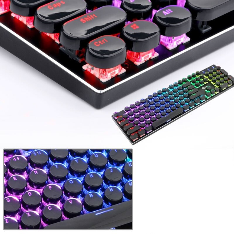 Low Profile Keycap Set for cherry MX Backlit Mechanical Keyboard Crystal Edge