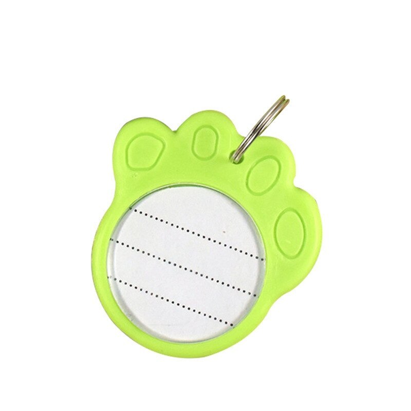 Collier pour chien 5 pièces/ensemble | Étiquette d'identification Anti-perte, carte d'identité en plastique Fluorescent en forme de patte, étiquettes nom de animal, collier pour chiot, accessoires pour chiens