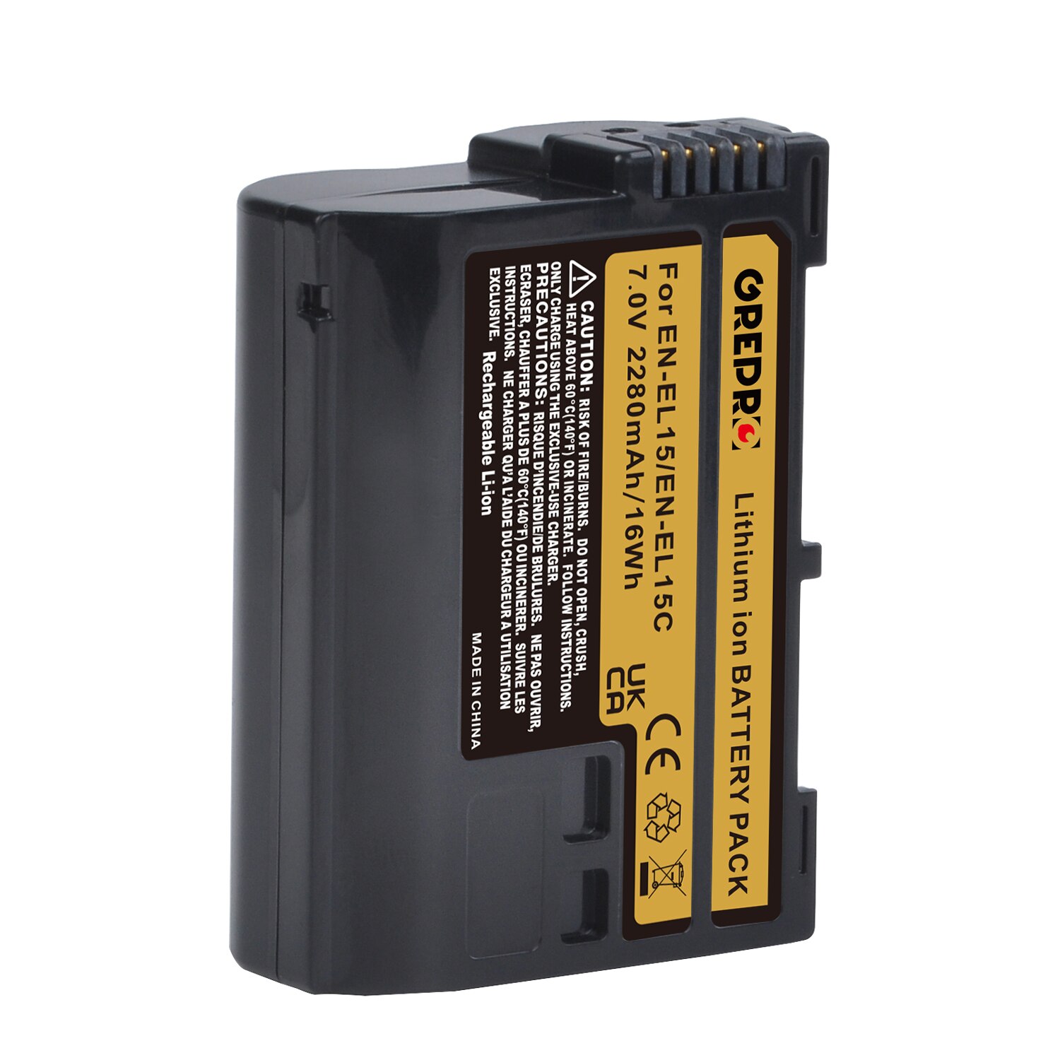 4x EN-EL15 EN-EL15C EN EL15 EL15C Battery + Charger with Type-C Port and Built-in Cable for Nikon Z6, Z7, D500, D600, D610, D750: 1x Battery