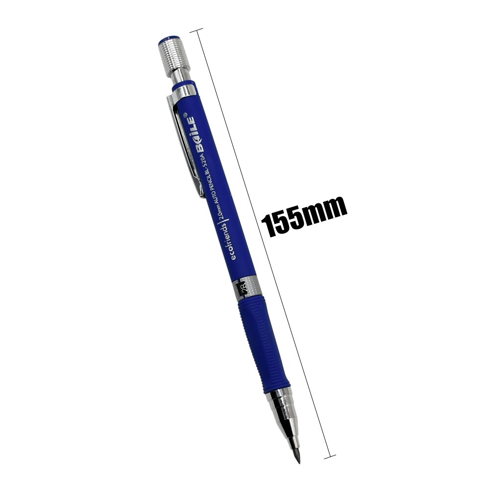 Mechanical Pencil 2.0mm Writing Point Automatic Pencil Drawing Painting Pencil Black Refills School Office Stationery