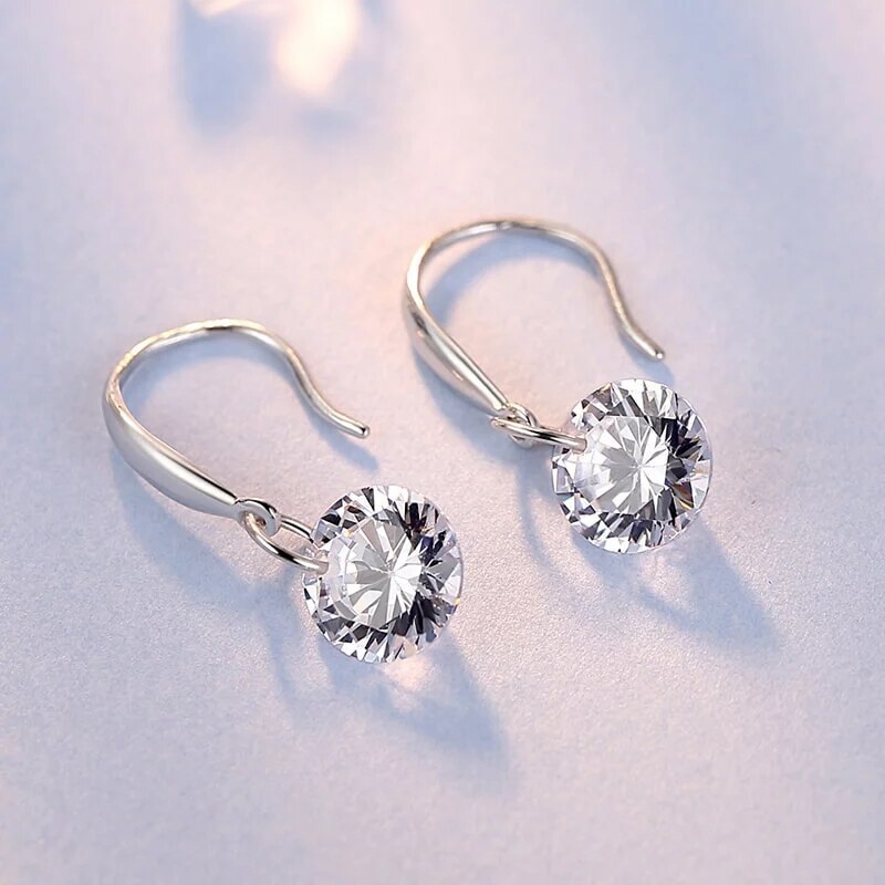 LByzHan orecchini in argento Sterling 925 con zircone 5A per donna orecchini in argento nobile che fanno gioielli raffinati E1041