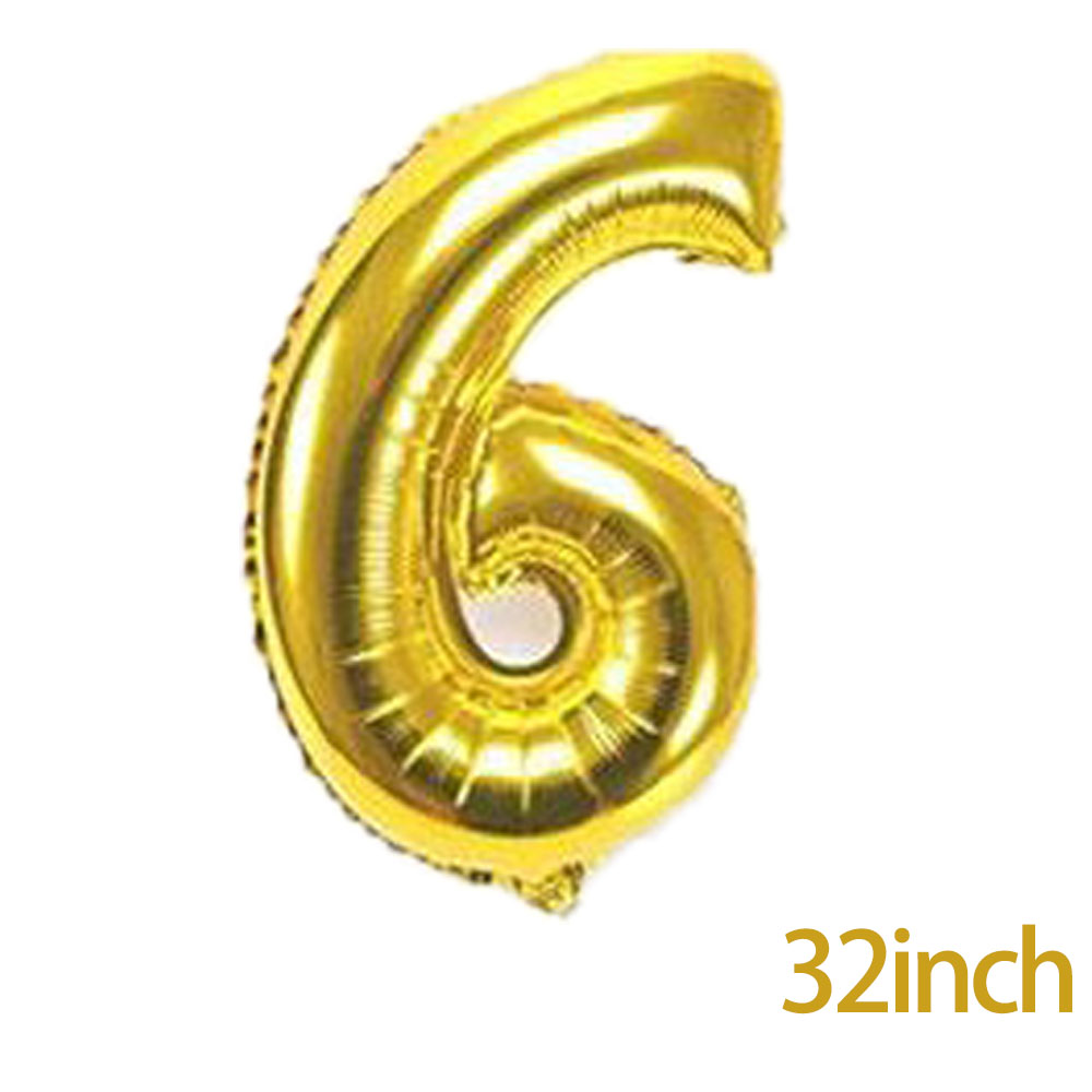 Anzahl ballons 32 zoll Baby Dusche Helium Folien ballon Gold Silber Rosa verrotten Blau Ziffer Globos Geburtstag Party Hochzeit ballon: Digital Ballon6