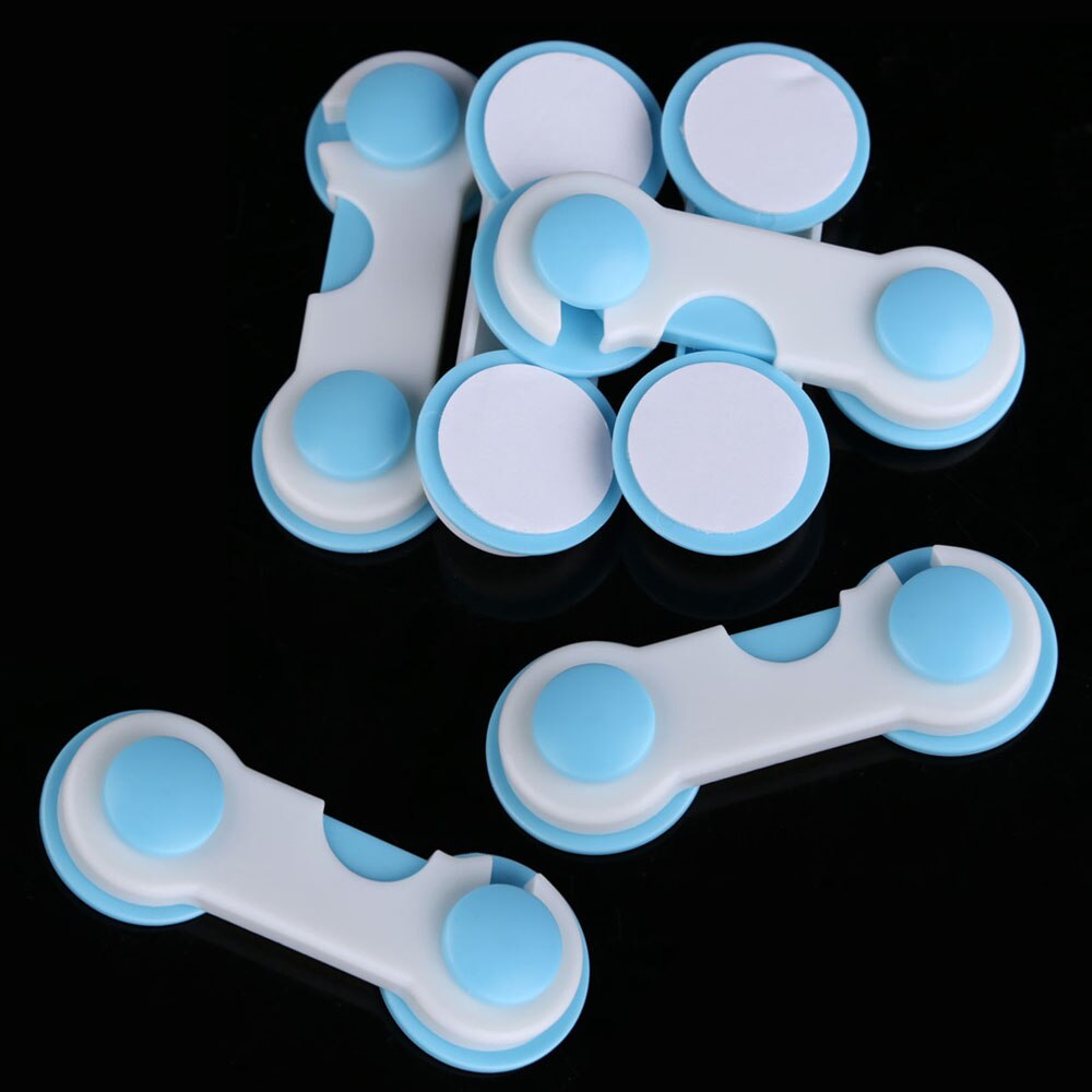 6/10pcs Deur Drawers Kledingkast Nuttig Todder Kids Baby Veiligheid Plastic Lock Blauw Edge & Corner Guards Voor baby Veilig Care Producten