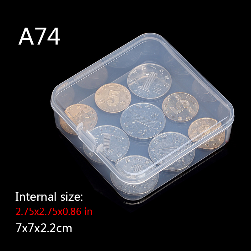 Mini Boxes Rectangle Clear Plastic Jewelry Storage Case Container Packaging Box for Earrings Rings Beads Collecting Small Items: a74