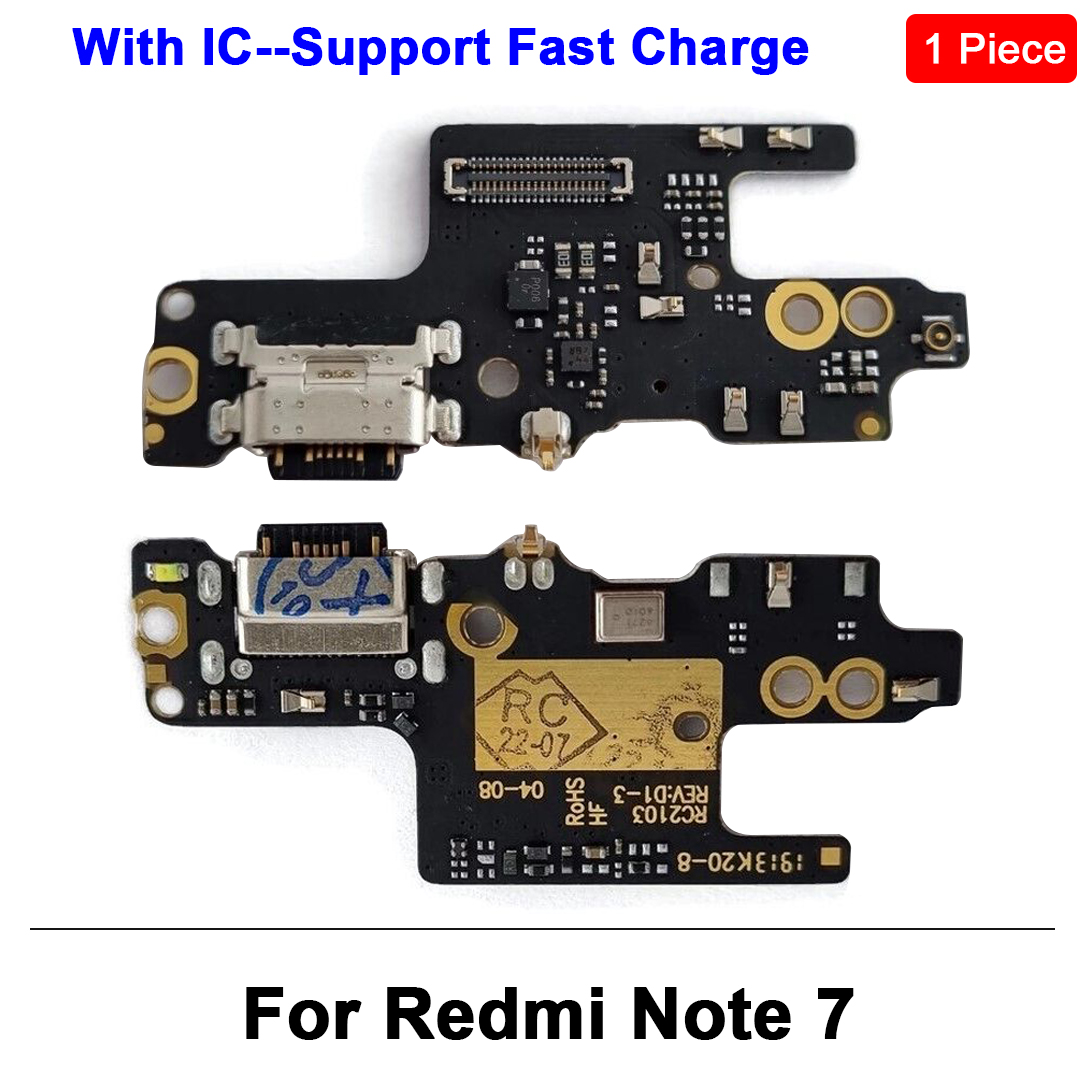Usb Opladen Dock Poort Connector Flex Kabel Voor Xiaomi Redmi Note 10 Pro 10S 11 11S 12 7 8 8T 9 9S Pro 4G 5G Microfoon: Transparant
