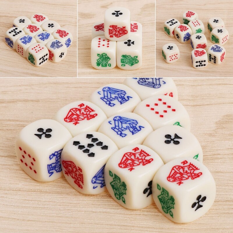 Cubes multicolores en acrylique de 16mm, 10 pièces, perles à Six faces, jeux de Table portables, jouet W0YB