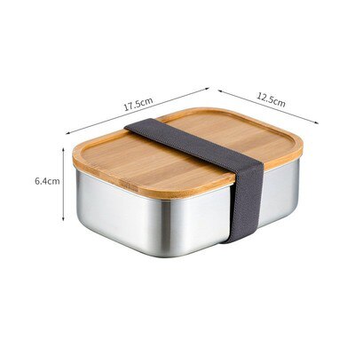 Stainless Steel Insulated Lunch Box Bento Box Outdoor School Office Worker Microwave Heating Lunch Container Food Storage Box: Small