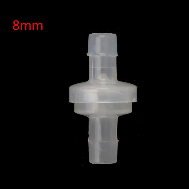 Plastic One-Way Non-Return Water Inline Fluids Check Valves for Fuel Gas Liquid: 8mm