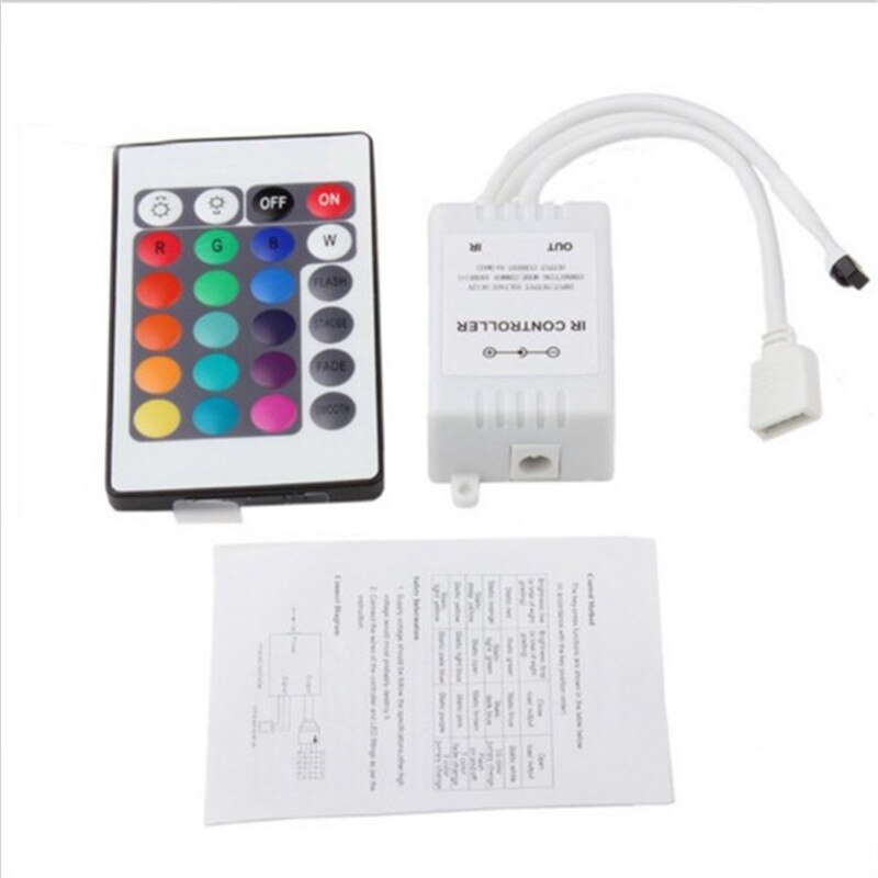 DC12V 6A 24Key IR Remote Controller LED Lights Controller Dimmer For SMD 3528 5050 2835 3014 RGB LED Strip