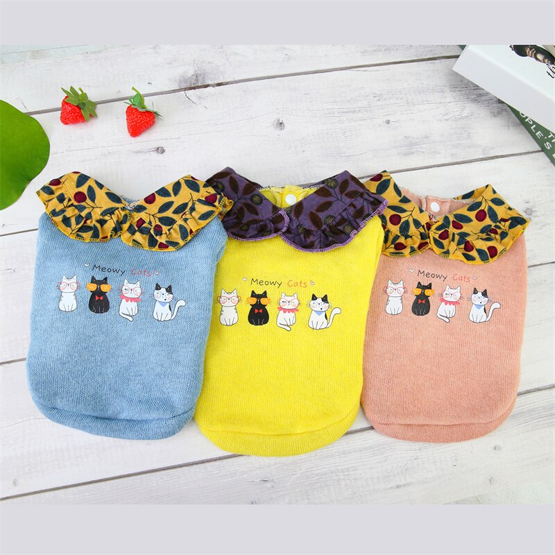 Herfst Winter Pet Kat Hoodie Trui Voor Katten Sphynx Leuke Print Puppy Hond Kleding Katten Kedi Sweatshirt Gotas Mascotas Kleding