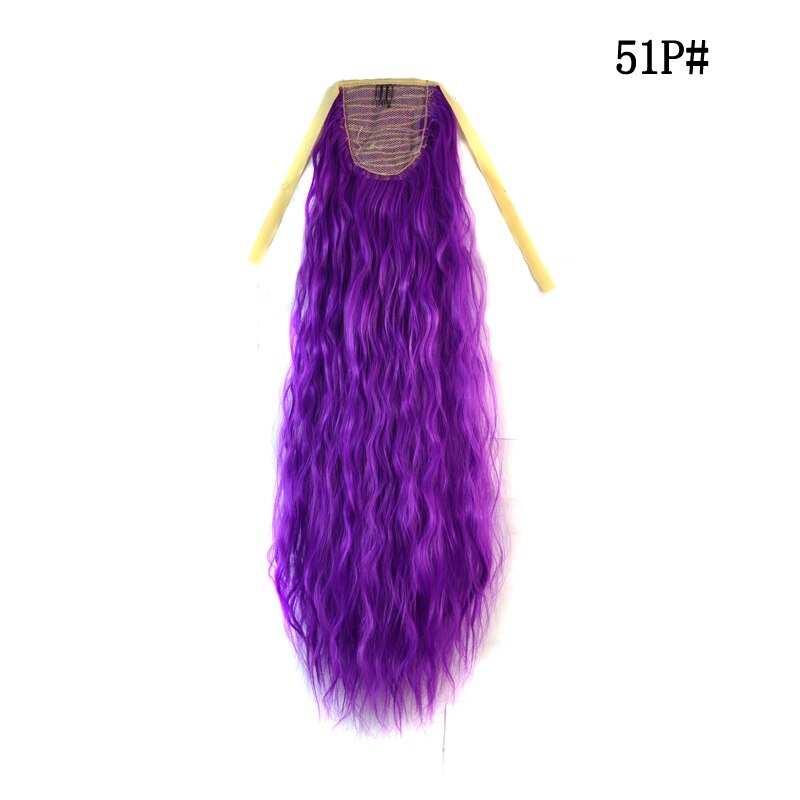Synthetic Ponytail Wate Wave Long High Temperature Fiber Tie on Hair Extensions For Girls Party Clip in Hairpieces OLD STREET: 168-51P / 1 PC