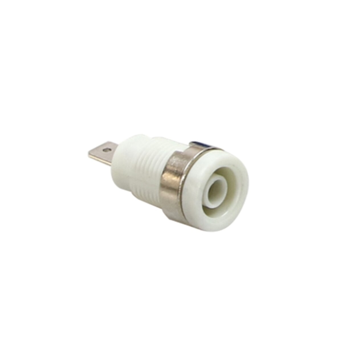 1/5/10PCS Insulated Safety 32A 4mm Banana Terminal 6 Colors Female Jack Panel Mount Socket Binding Post Wire Connector: White / 1PC