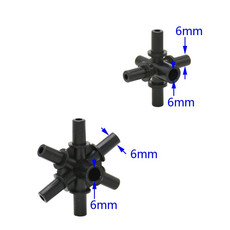 6mm 5-way water splitter 7-way Garden Water sprinkler Connectors Multiple Joint Hose Splitters Garden Irrigation Accessories 10p