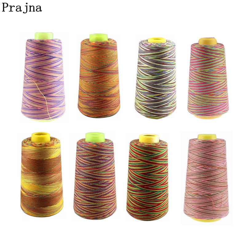 Prajna Rainbow Color Sewing Thread Machine Embroidery Threads For Clothing Hand Craft Sewing Supplies Quilting Accessories