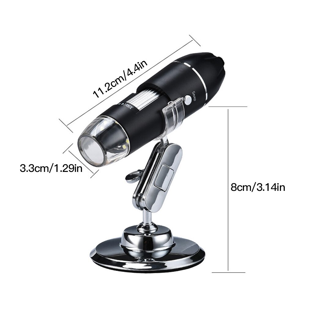Einstellbare 8 LED Digital Mikroskop Typ-C/Micro USB Lupe Elektronische Stereo USB Endoskop für Mobile PC 500X/1000X/1600X