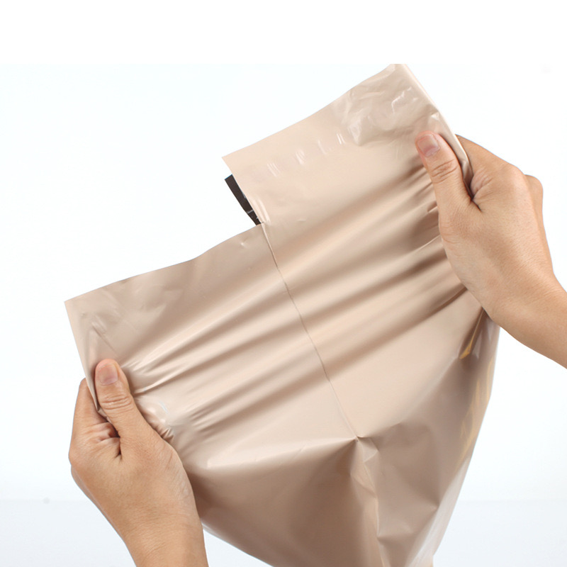 INPLUSTOP 50 Stück abbaubare Aprikosen-Versandtaschen, Paketumschläge, selbstklebende Poly-Kurier-Verpackungsbeutel, Paket-Aufbewahrungsorganisator