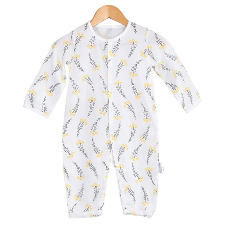 Pasgeboren Baby Jumpsuit Gown Sleeper Peuters Slaapzak Katoen Rompertjes Pyjama Baby Cartoon Ademend Afdrukken BHB011: BHB011A / 3M