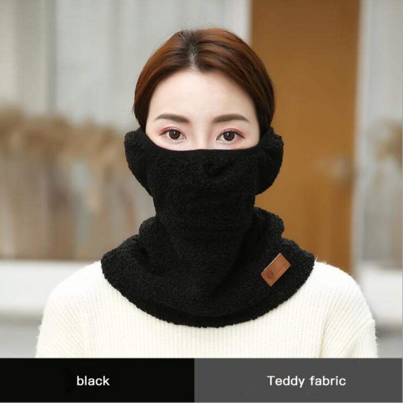 Écharpe d'hiver pour femmes avec Protection des oreilles, foulard de cou pour dames, équipement d'équitation en velours, Plus Teddy,: 01