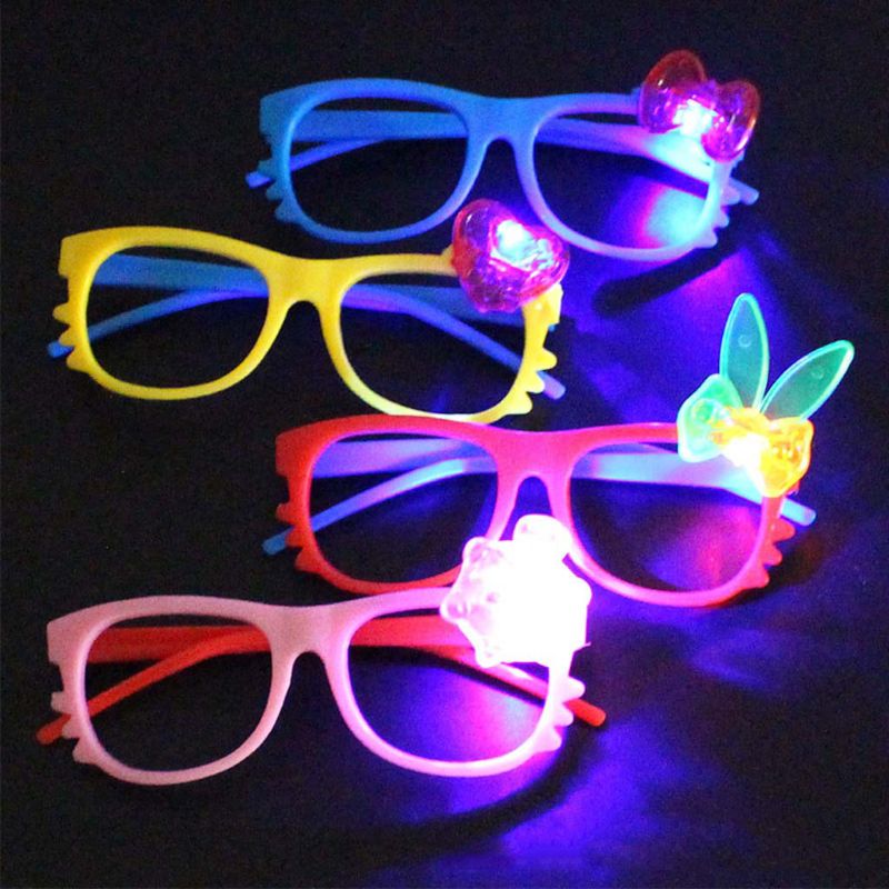 Kids Flashing Glasses LED Glasses Glowing Party Lighting Novelty Bright Light Festival Party Glow Sunglasses Kids Toys