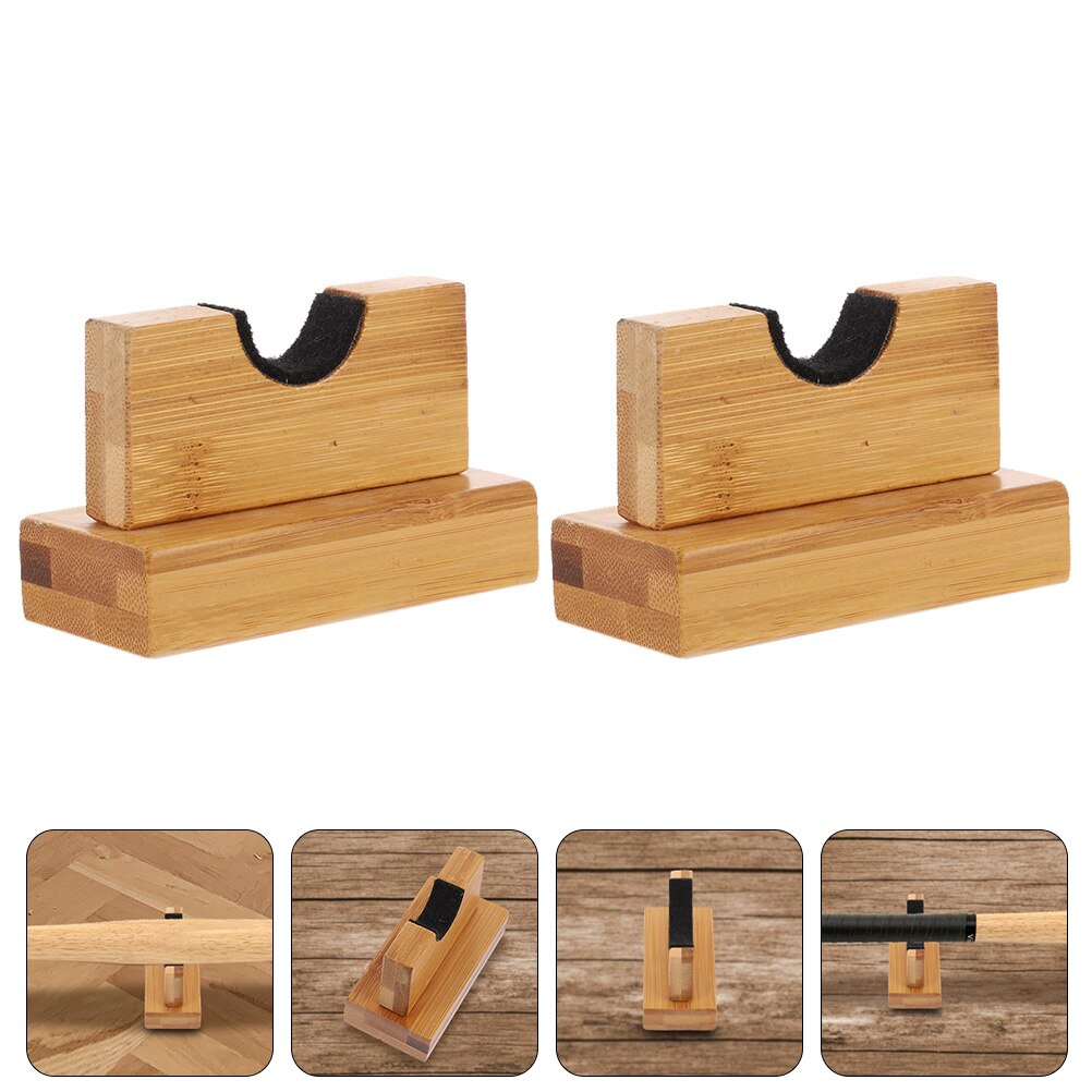 1 Pair of Bamboo Bat Racks Desktop Bat Holders Displaying Bat Stands Storage Stands: Default Title