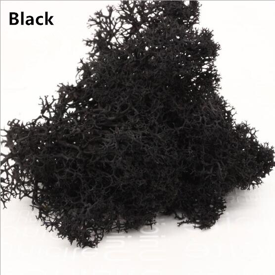 Fausse mousse artificielle multicolore, 20g, fausse plante, accessoire décoratif pour la maison, le salon et le jardin: Black
