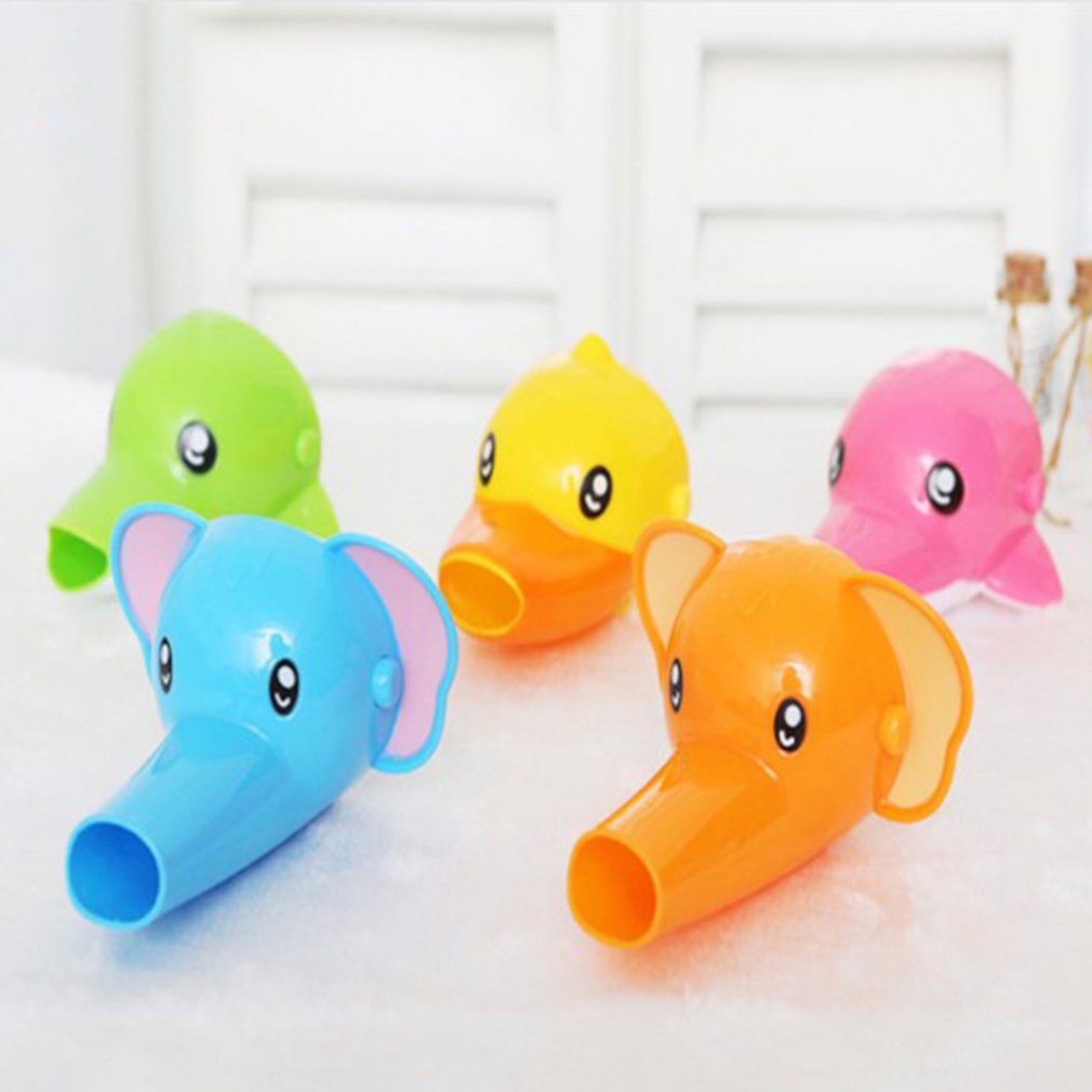 Cartoon Crane Extender Water Faucet Extender For Boy Kids Neutral Plastic Boy Hand Wash Bathroom Restroom Accessories 1 pcs