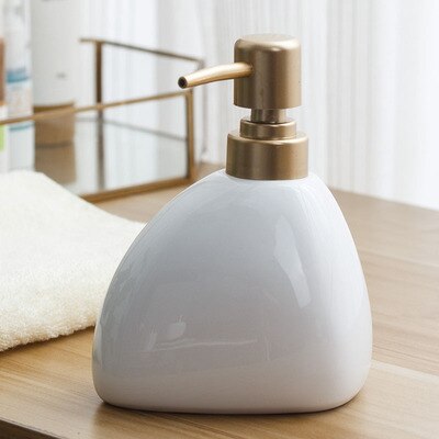 Pohjoismainen keraaminen käsidesi pullo saippua -annostelija kotihotelli puristin tyhjä pullo shampoo vesipullo kultainen puristinpää  wj903: 450ml