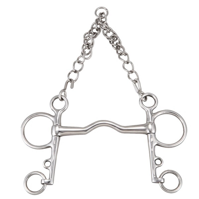 135Mm Horse Bits Stainless Steel Equestrian Mouthpiece Snaffle for Horse Riding Racing Halters Bit Equipment