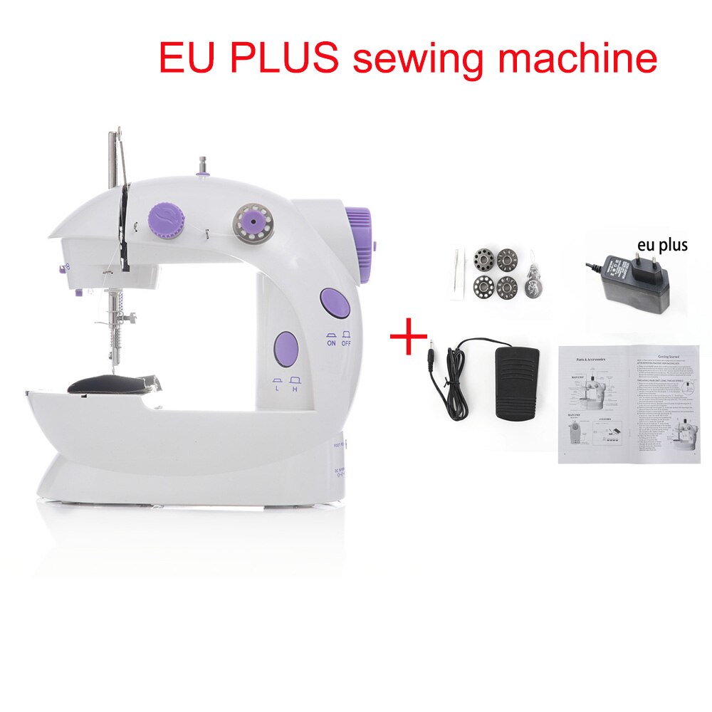 Mini Portable Handheld sewing machines Stitch Sew needlework Cordless Clothes Fabrics Electrec Sewing Machine Stitch Set 16: EU PLUG