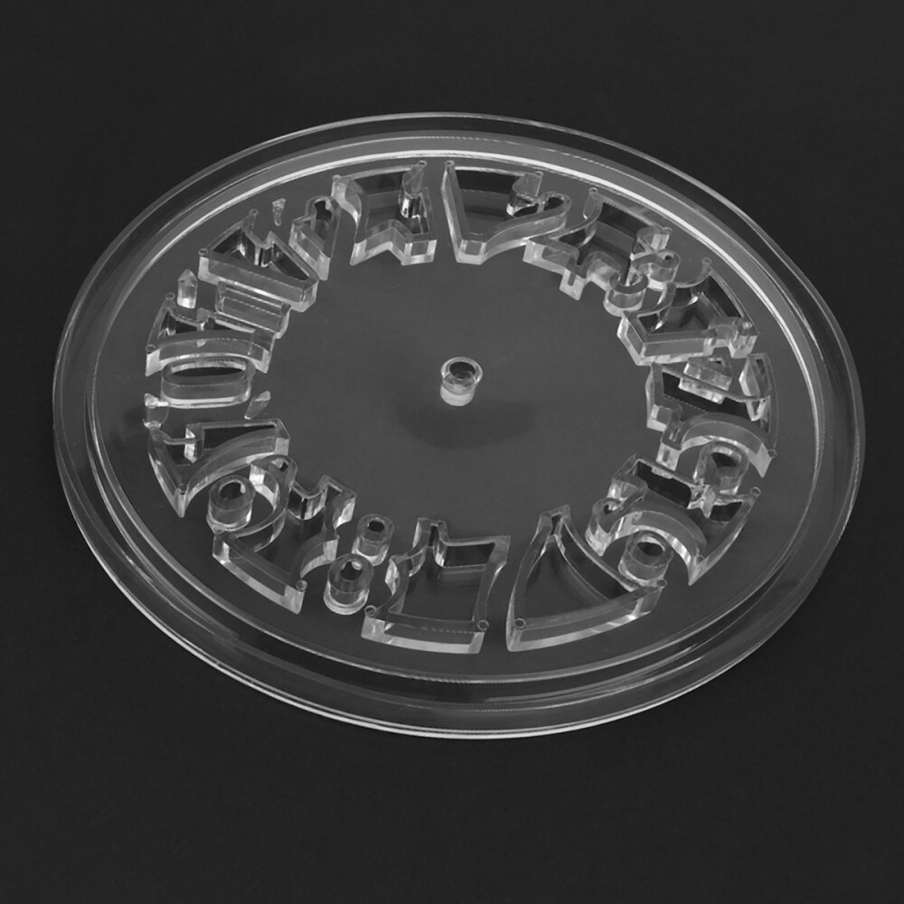 1 Juego de molde de silicona para reloj de pared, accesorios para hacer relojes, números romanos, modelo de reloj (transparente)