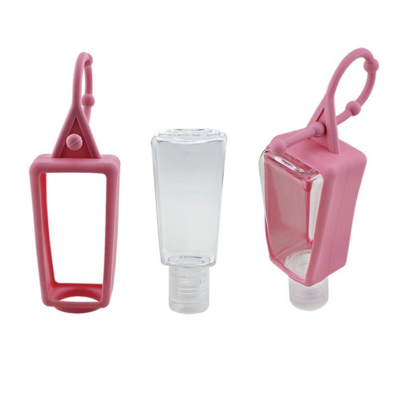 30ML Portable Hand Sanitizer Dispenser Squeeze Bottle Silicone Refillable Hook Bottles Travel Sanitizer Container Sub-bottle