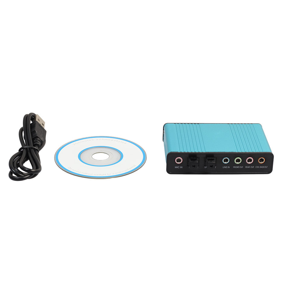 Professionelle Externe USB 2.0 Soundkarte 6 Kanal 5,1 Externe Optical Audio Soundkarte mit USB Kabel Für Notebook Computer