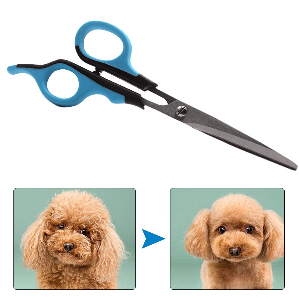 Kit de tijeras de peluquería canina para Gato, tijeras de acero inoxidable para pelo de perros, cortaúñas, peine para gatito, peluquero, productos para mascotas, 5 uds.