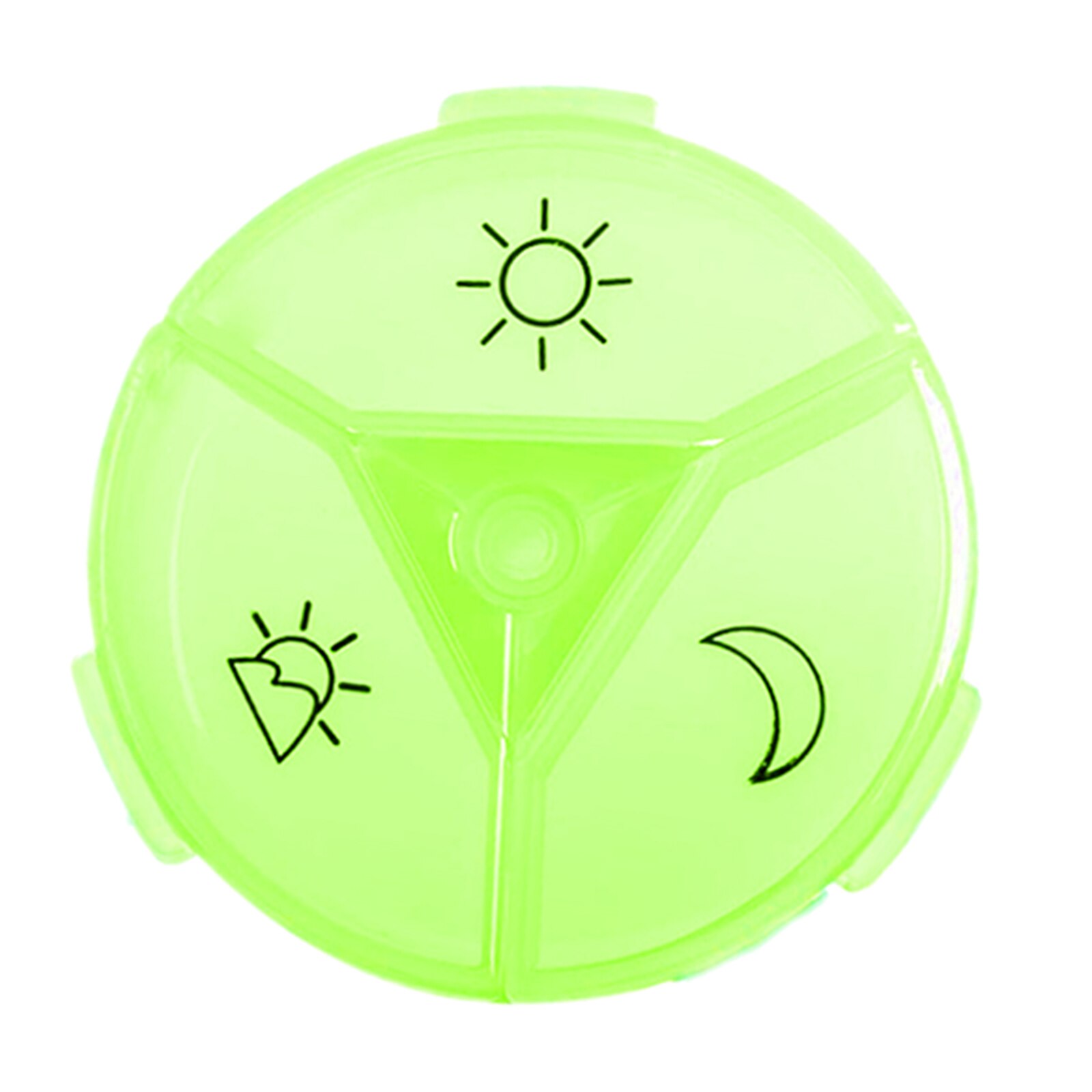 Pill Box Tablet Organizer Dispenser Vitamin Medication Container Empty Weekly Pill Box Holder Storage: Green