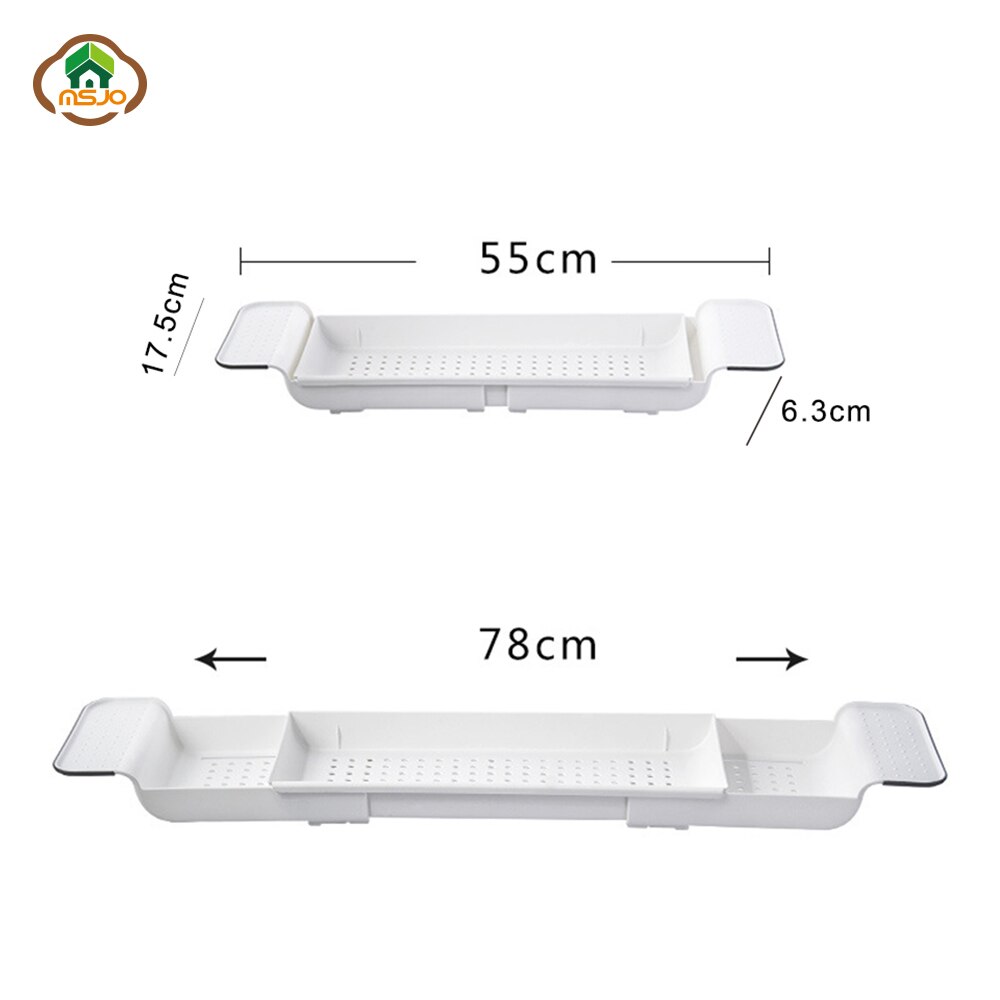 MSJO Badewanne Regal Dusche Organizer Erweiterbar Halfter Küche Korb Tablett Zubehör Multifunktions Schlecht Lagerung verwöhnen