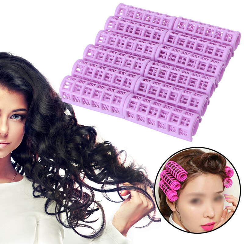 12PCS DIY Hair Salon Curlers Rollers Tool Soft Small Hairdressing Tools