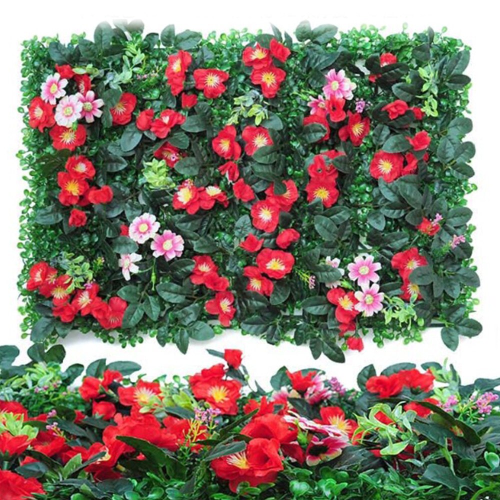 Diy bryllup blomster væg arrangement leverer haven plantning base plast silke kunstige blomster række dekoration bryllup baggrund