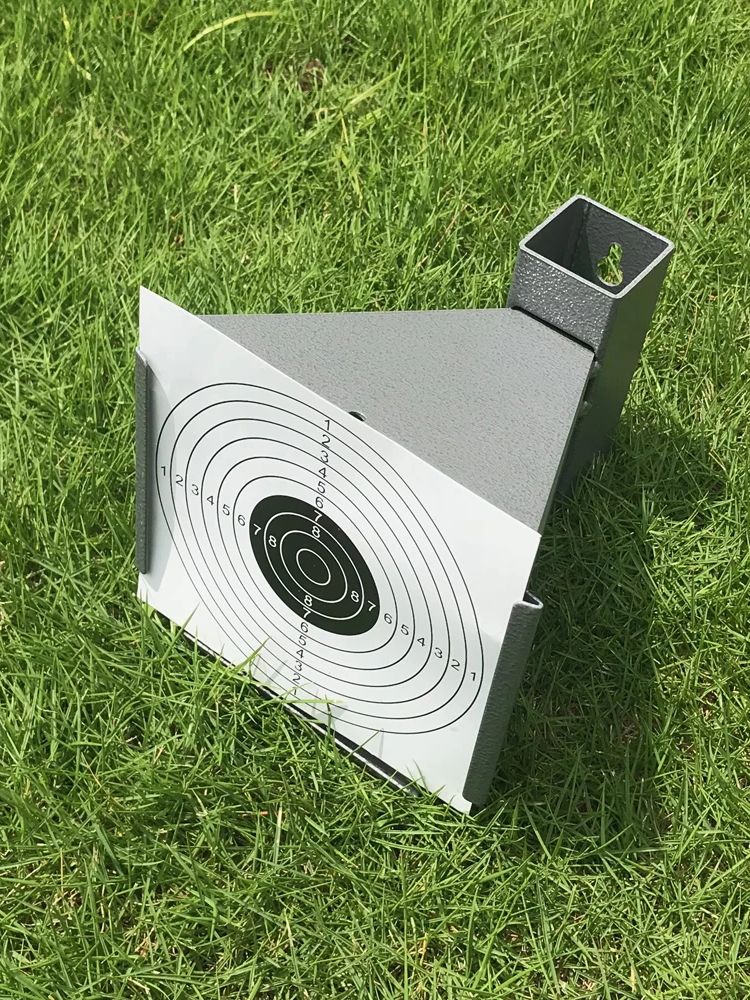 Grey Metal Pellet Trap Funnel-shape with 20 Counts Paper Targets Small 5.50 inch 14 cm: Khaki