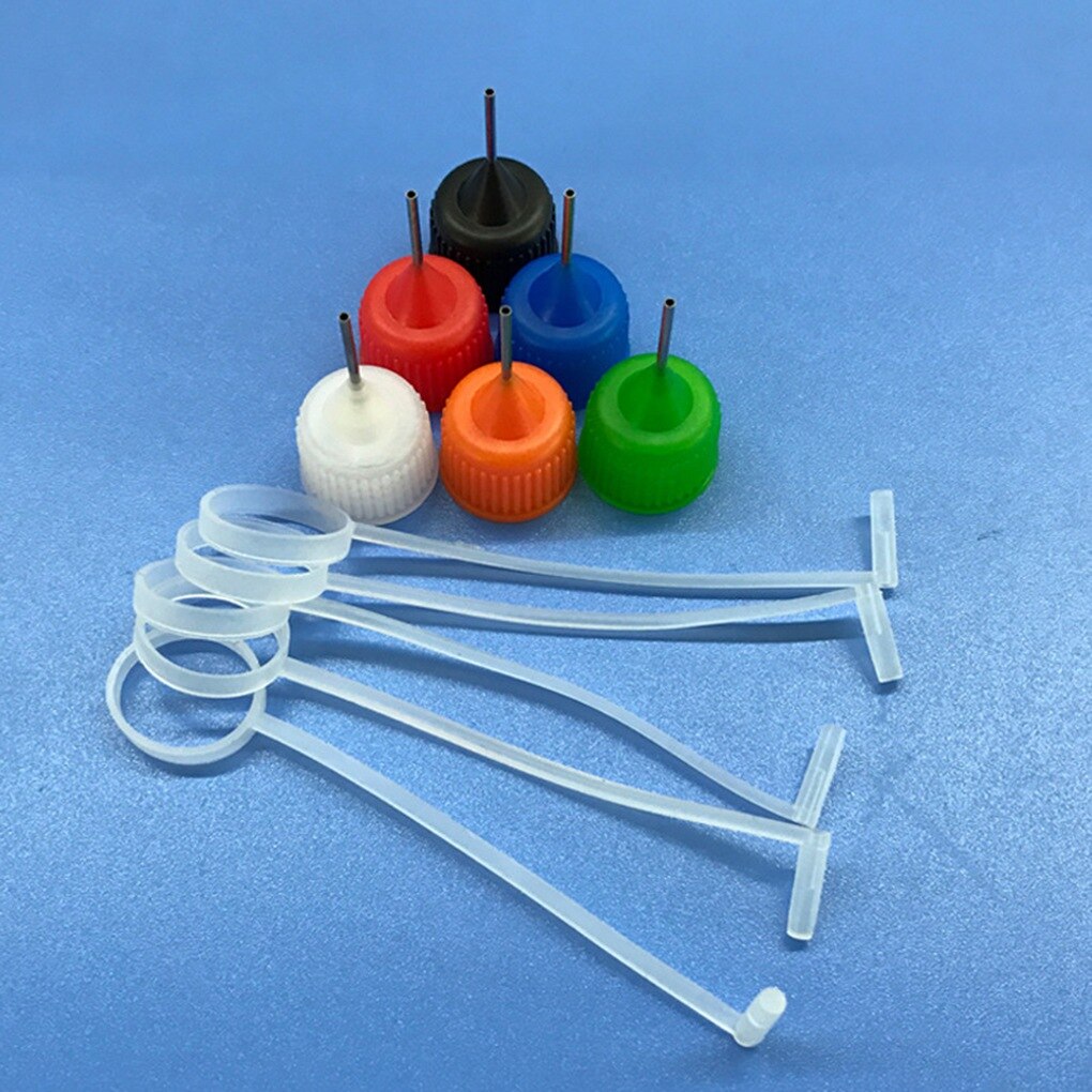 Flacon compte-gouttes vide en plastique avec aiguille en acier, 10 pièces, 10ml, pour liquides, couleur aléatoire