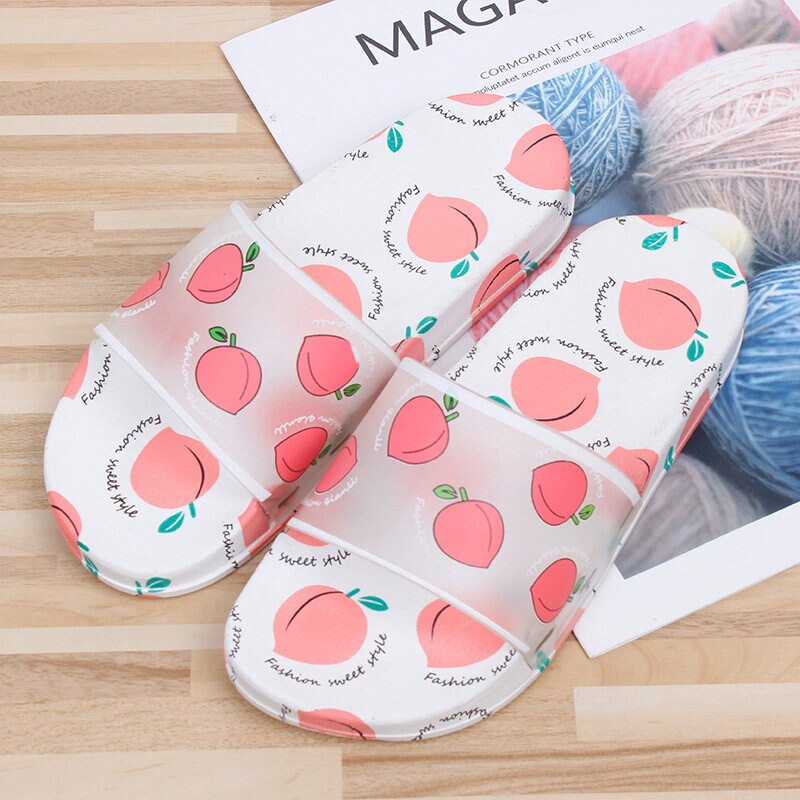 Dames slippers zomer mooie dames casual slip on fruit strand slippers dames thuis badkamer slides slippers vrouw: 2 / 40