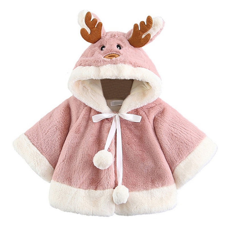 Baby Mädchen Cartoon Mantel Verdicken Plus Fleece Mit Kapuze Nette Deer Langarm Warme Outwear Winter Kleidung