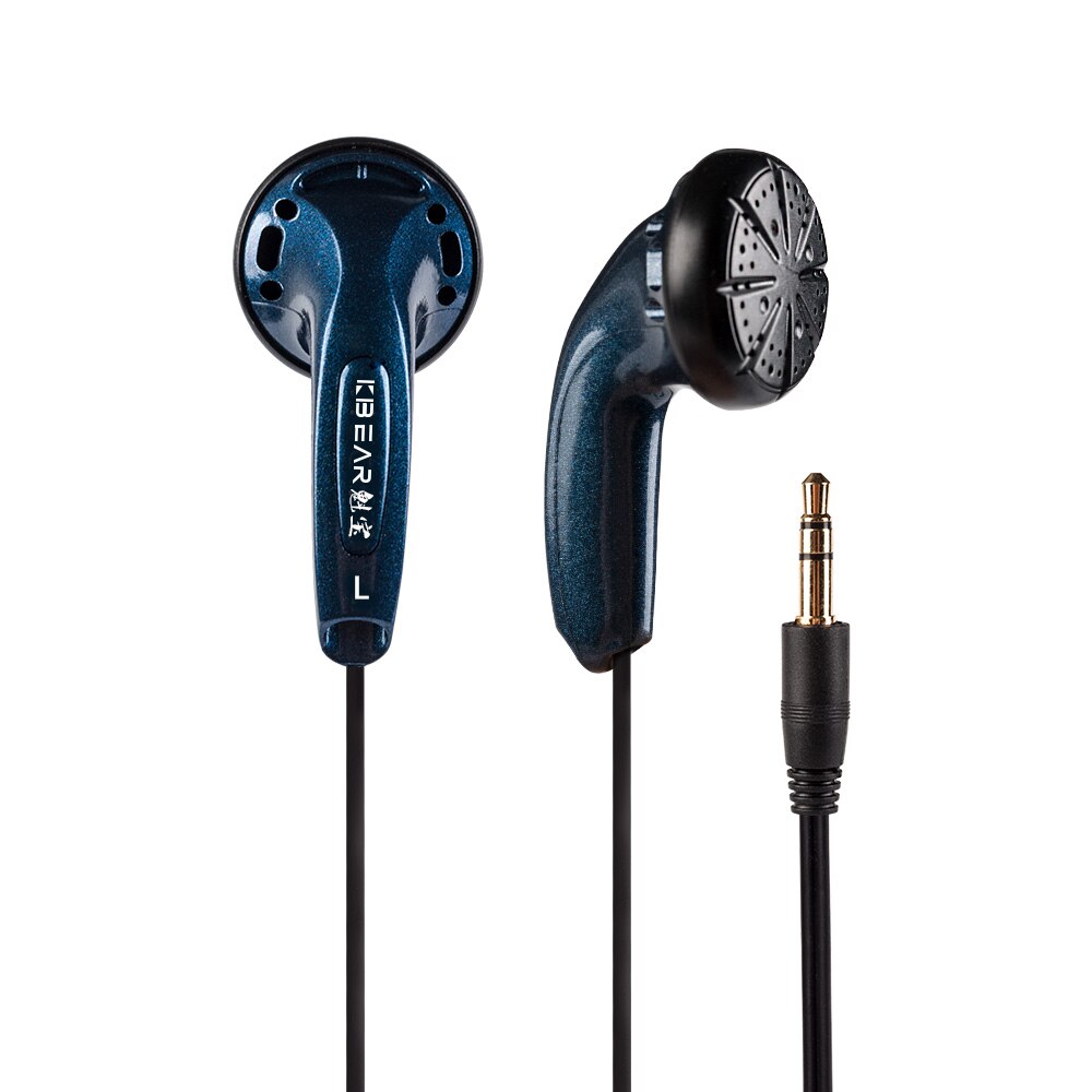 KBEAR Stellar 15.4mm dynamic driver earphone Hifi DJ Music earbuds with 3.5mm earplug KBEAR Knight KB04 Ks2: Blue