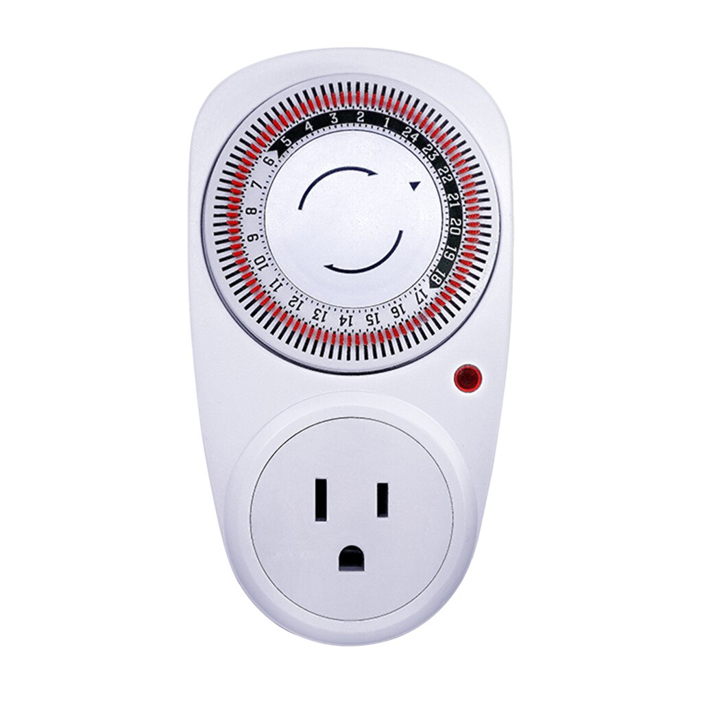 24Hour Mechanical Outlet Timer Home Appliace Interval Clock Wall Plate Small Appliances Electric Planned Timer US: b