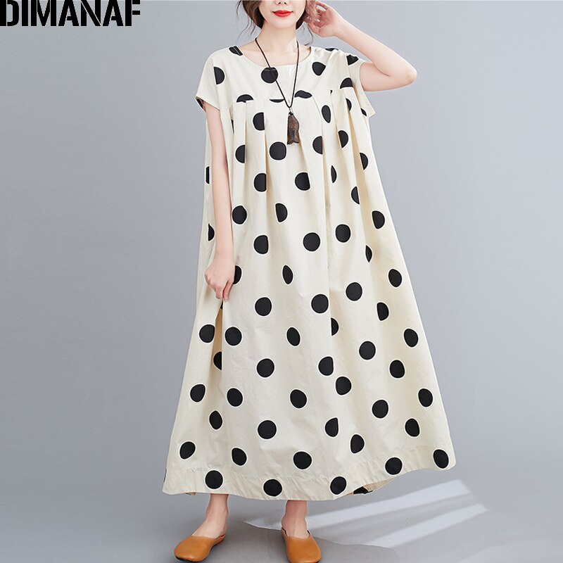 Dimanaf kesä plus koko mekko naisten vaatteet laskostettu aurinkomekko puuvilla vestidos lady maxi pitkä mekko löysä printti 5xl: Xxl
