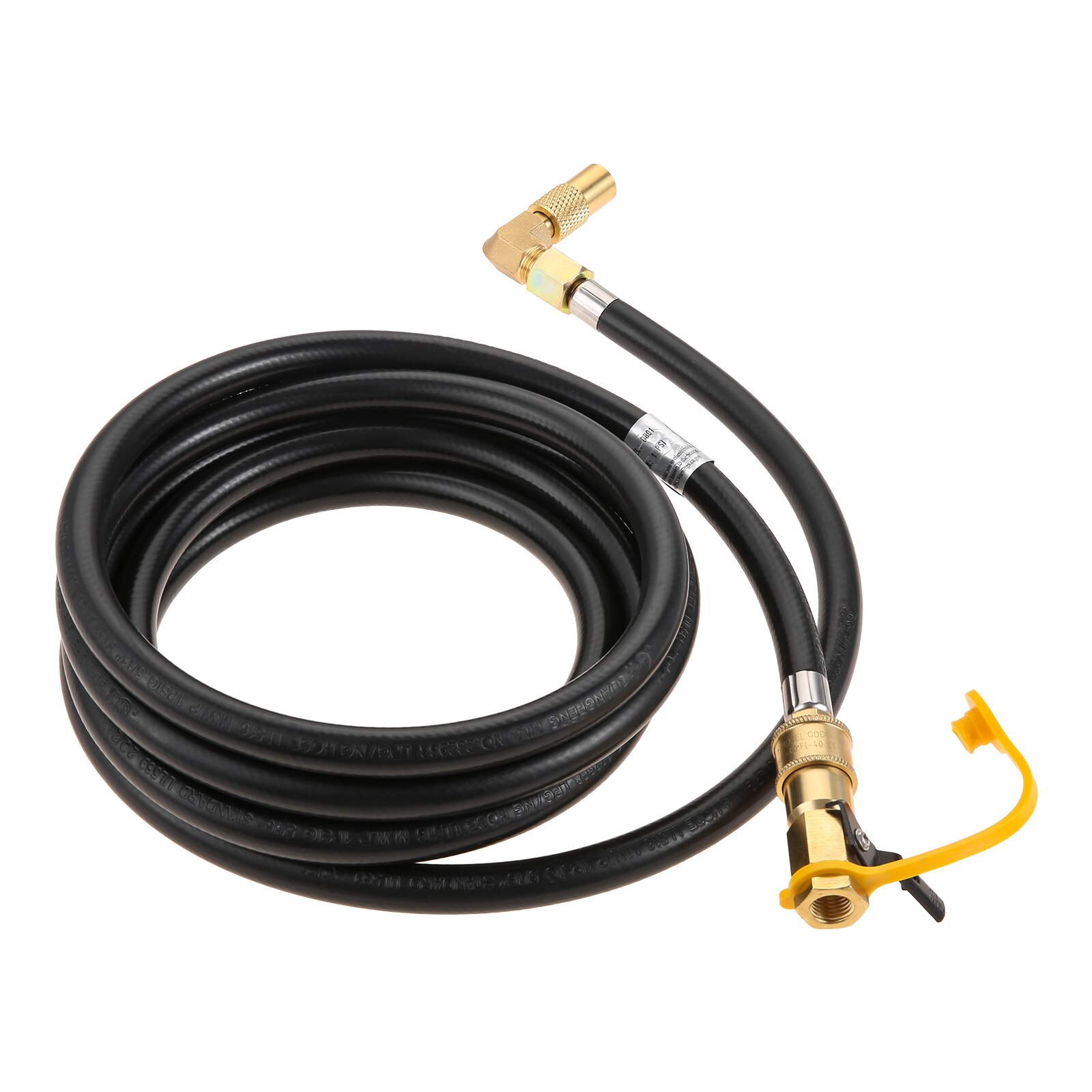 12FT Propane Gas Extension Line with 1/4&quot; Quick Disconnect Fitting Propane Extension Hose Connect Outdoor RV Trailer for Grill