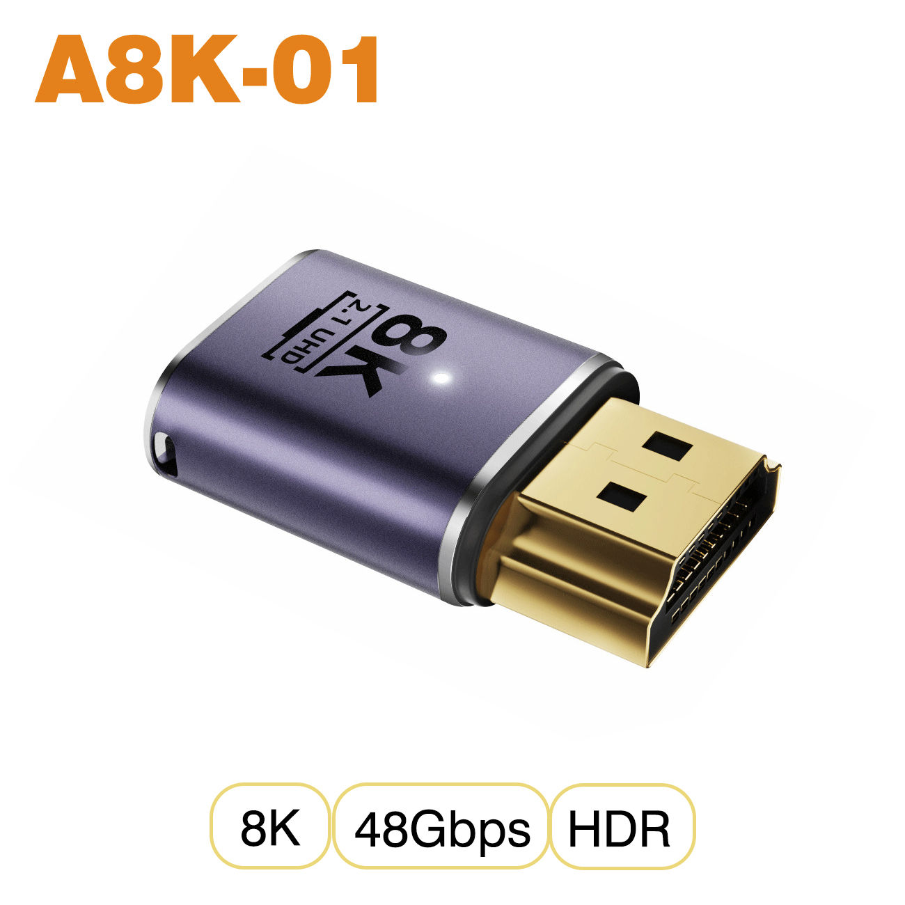 Nnbili hdmi 2.1 kabeladapter han-til-hun konverter splitter understøtter 4k @ 120hz 8k @ 60hz lige hdmi-kompatibel forlænger pc: Sort